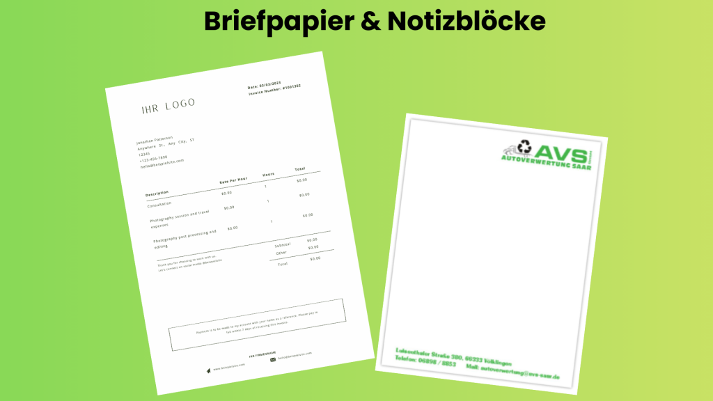 Briefpapier und Notizblöcke von Hawener Digital und Media
